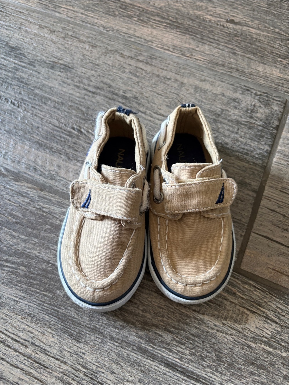 Nautica Kids Tan Canvas with Navy Accents